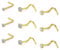 Zolure 20g Nasenstecker Nasenpiercing L Form Nasenstecker Chirurgenstahl Cz Inlay Piercing Schmuck Für DaHerren Herren