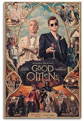 VZRSQZK Poster Good Omens Staffel 1, dekoratives Gemälde, Leinwand-Wandposter und Kunstdruck, modernes Familienschlafzimmer-Dekor-Poster, 30 x 45 cm