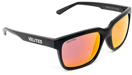 Velites Urban I Sonnenbrille für hochintensive Workouts und Outdoor-Aktivitäten, alle Arten von Sport, rutscht nicht ab, Stil und Komfort I Schwarz / Orange