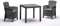 Bica Diningset 3 TLG. Lido, 2 Sessel inkl Sitzkissen und Tisch Dallas, Graphite - wetterfest