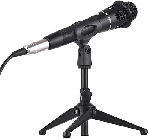 SSDDLZEQ Microphone Stands Audio Interface Wired Condenser Microphone Tabletop Tripod Acoustic Microphone