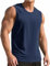 Weardear Herren Tank Tops UPF50+ Leicht Achselshirt UV-Schutz Ärmellos Muskelshirt Schnelltrocknendes Tanktop Gym Sport Laufshirt Navy blau L