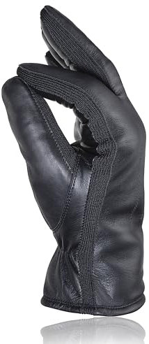 PEARLWOOD Herren Handschuh WILL aus Schafleder mit Textileinsatz | Schwarz Größe XL