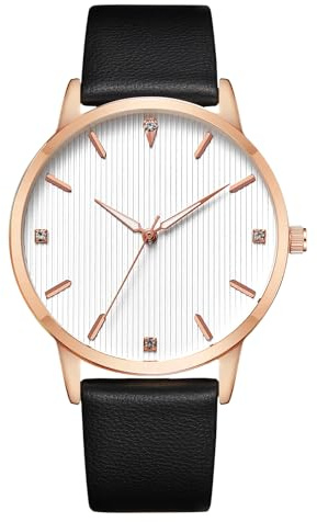 CIVO Armbanduhr Damen Herren Lederarmband Analog Quarz Paar Uhren Wasserdicht Leuchtend Uhr Unisex Minimalistisch Uhr Geschenke für Frauen Männer