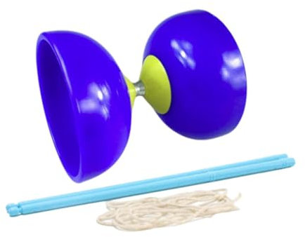 EHJRE Diabolo Chinois Ensemble Diabolo Balle Jouet Multifonction Triple Roulement Diabolo Chinois Diabolo Jouet Ensemble pour Enfants âgés, Bleu