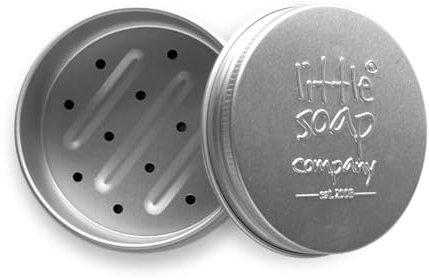 Little Soap Company Mini Bar Soap Storage Tin | Stylish, Compact Tin for 50g Soap Bars | Eco-Friendly, Reusable, Ideal for Travel or Daily Use