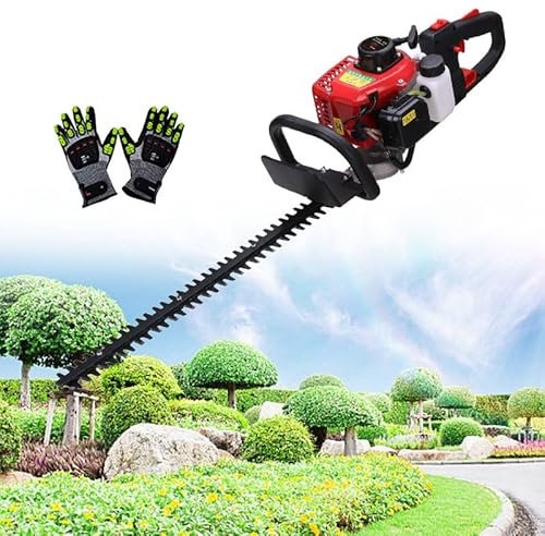 WEIMILOR Cortasetos a Gasolina de 2 Tiempos y 23,66 CC, 1600 W, Herramienta Profesional de jardinería, transmisión de Engranajes de 2 etapas, 30% más eficiente Que los Modelos con carburador.