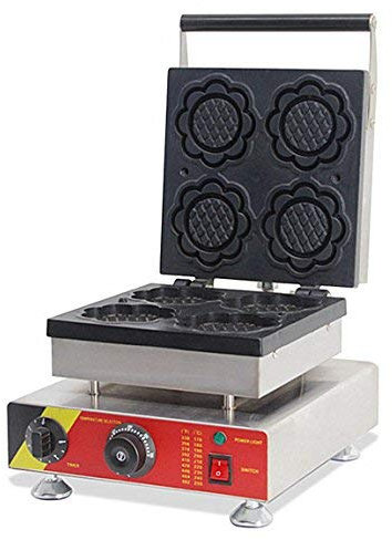 cgoldenwall np-508 Vier Scheiben Sunflower Teller Form Waffelautomat Maschine Belgische Waffel Maker Waffle Baker Eistüte Maschine Commercial Waffel Toaster 110 V/220 V CE Zertifizierung