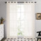Deconovo 2er Set Voile Vorhang Transparent Gardinen Ösenschal 229x140 cm Creme