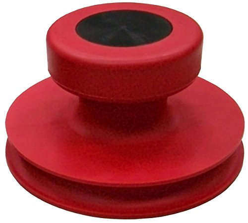 Hochwertige Vollgummi Saugheber mit Knaufgriff Farbe ROT/Glassauger, Saugnapf ø 85 mm (Einhand-Saugnapf)