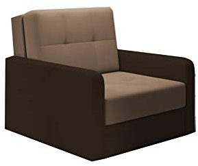 mb-moebel kleines Sofa mit Schlaffunktion und Bettkasten Schlafsessel Gästebett Jugendsessel Couch Bettsofa ERIK01 (Bahama 06 + Bahama 08)
