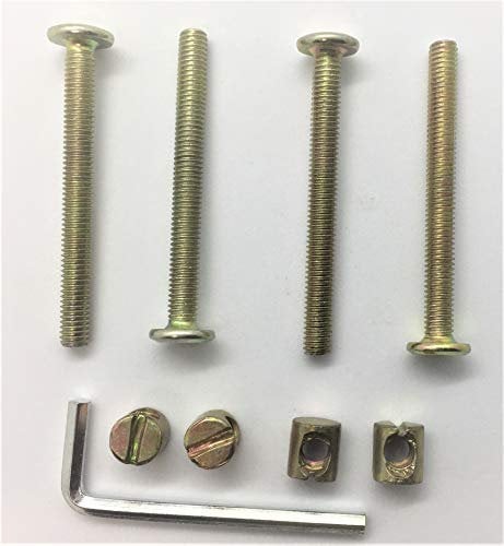 Remi Tools Ltd - Kit per riparazione e assemblaggio di letti, lettini, lettini, mobili (4 viti M6 x 60 mm), 4 dadi e 1 chiave a brugola