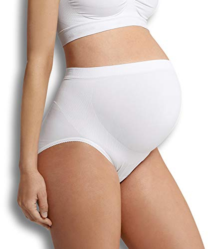 Carriwell Briefs, Support Maternity Panties for Pregnant Women, Seamless Briefs Maternity Made of Breathable Microfiber Women[Black][Large]