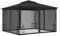 Goliraya Gazebo Tenda con Zanzariera da Giardino 3x3 m Impermeabile Protezione UV Struttura in Acciaio e 4 Tenda Poliestere Laterali Gazebo Esterno Colore Crema/Antracite