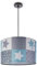 Paco Home Kinder Pendelleuchte Kinderzimmer Stoffschirm Rund Pendellampe Bunt Baby E27 Regenbogen