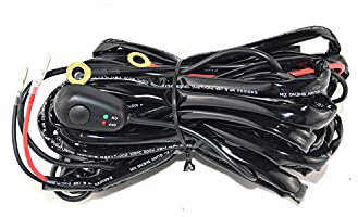 PICAA Nebelscheinwerfer Kabelbaum Wasserdichter Kabelsatz Relais 1-Lead für LED Arbeitsscheinwerfer, KFZ, ATV, Off Road, Arbeitslicht Lichtleisten 24V/40A (für 1 Lampe)