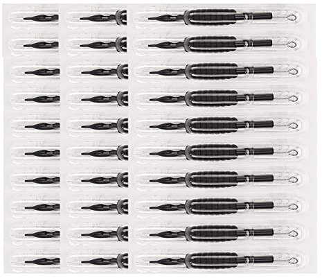 ATOMUS 30pcs Tattoo Tips Grip Kit 19mm 1RL 3RL 5RL 7RL 9RL Disposable Tattoo Needles and Silicone Tubes Grip Kit Professional Permanent Makeup Beauty Tool