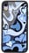 MAYCARI Aesthetic Cute Blue Heart Printed Cases for iPhone X/XS，Cute Slim Soft TPU Hard Back Shatter-Resistant Shockproof Anti-Fall Protective Girly Painting Art Cover Case for Girls Women Children