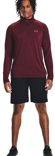 Under Armour Mens Tech Half Zip Top Dark Maroon S