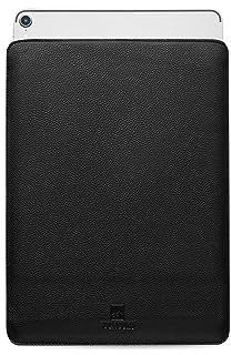 Tolmount Full Grain Leather & Wool iPad Sleeve for 12.9-inch iPad Pro 2018-2021 - Waterproof Tablet Pouch (Black)