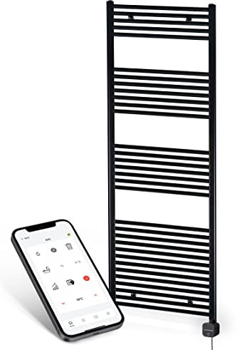 anapont elektrischer Badheizkörper 1775x600 Zeitschaltuhr per App einstellbar – Handtuchheizung mit Timer – Handtuchheizkörper Made in Germany