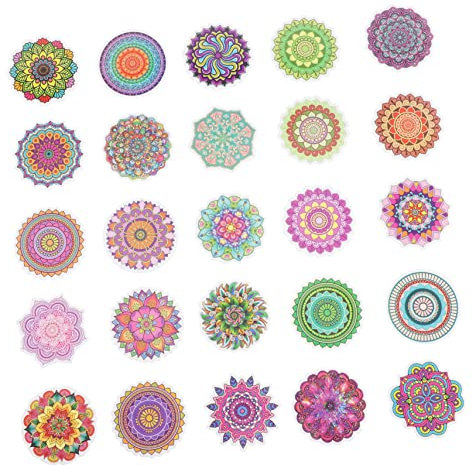 Homoyoyo 2 Sätze Skateboard-Aufkleber Blumenaufkleber Für Computer Mandala Kühlschrank Aufkleber Mandala-Auto-Aufkleber Mini-Aufkleber Scrapbooking-Aufkleber Spinne Matten PVC Notizbuch