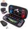 EGOO - Tasche für Nintendo Switch /Switch OLED Hülle Hart Wasserfest Case Schutzhülle Tragbar Aufbewahrung für Nintendo Switch, 20 Spielen, Konsole & Zubehör (Schwarz)
