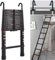3.8M Teleskopleiter mit Haken, Alu-Klappleiter Rutschfester Ausziehbare Leiter Mehrzweckleiter 150 kg/330 Pfund Belastbarkeit Aluleiter Aluminiumleiter