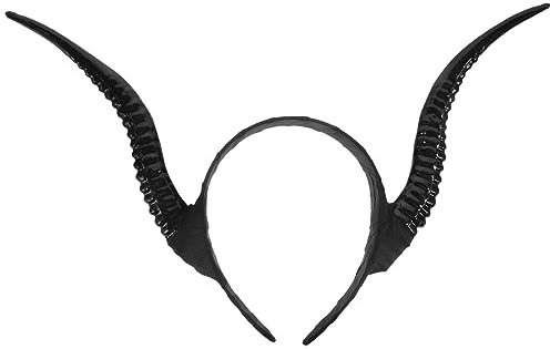 Beaupretty Halloween Hörner Stirnband Teufelshorn Kopfschmuck Gothic Antilope Hörner Halloween Cosplay Foto Requisiten Schwarz