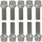 10 Radschrauben Radbolzen silber Kugelbund R14 M14x1,5 45mm