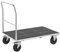 eurokraft | pro | Plattformwagen | Rohrschiebebügel | Vollgummireifen | LxB 1250 x 800 mm | verzinkt