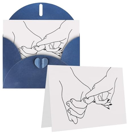 Pinky Promise Druck Geburtstagskarten mit Umschlägen Notizkarten für alle Anlässe inklusive Grußkarte Blanko-Karten Trauerkarten Thinking Of You Karten