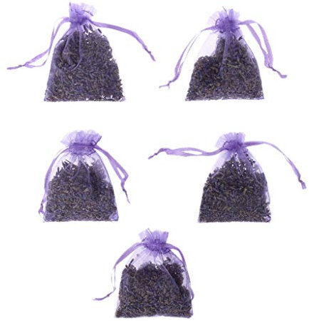 Lot de 5 sachets de lavande bio pour bourgeons - Bouquet frais d'air - Gris