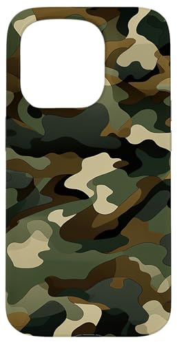Militär Camouflage Tarnmuster Grünes Camo Muster Hülle für iPhone 15 Pro