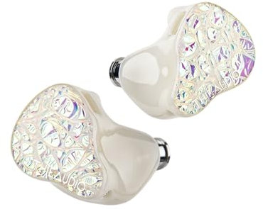 Linsoul THIEAUDIO Hype 4 2DD+4BA In Ear Monitor, HiFi IEM Earphones with Tonal Balance, Latest Sonion Driver, Detachable 2 Pin Silver-plated OCC IEM Cable for Audiophile Musician (White, Without Mic)