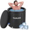 Eisbad Tonne für Athleten mit Abdeckung(80 cm Ø)，YSJILIDE Eistonne für Zuhause für Kryotherapie und Sportkalttunge, für Innen und Außenbereich Badewannen ohne Belüftung