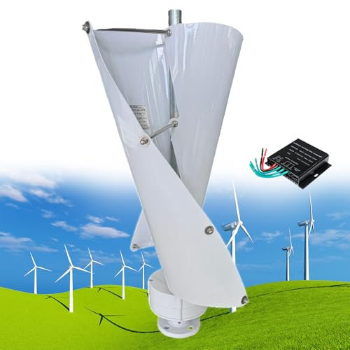 12000W Kit Generatore Eolico, Generatore Eolico ad Albero Maglev, Turbina Eolica Verticale Trifase, per Alimentazione Elettrica Domestica, Infrastrutture Stradali,E-48V