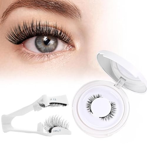 PVFZXS Magnetische Wimpern, Wimpern Magnetisch Ohne Eyeliner, Magnetische Wimpern Natürlicher Look, Magnetwimpern Mit Applikator, Kein Kleber Nötig Wimpern Magnet (Kit-A）