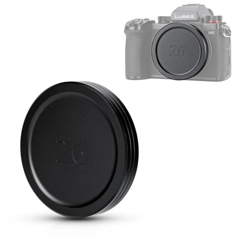 JJC Objektivdeckel aus Aluminium für Panasonic Lumix S 26 mm f/8 L-Mount Objektiv, S-R26E 26 mm F8 Objektivschutz mit weichem EVA-Innenfutter, Schwarz