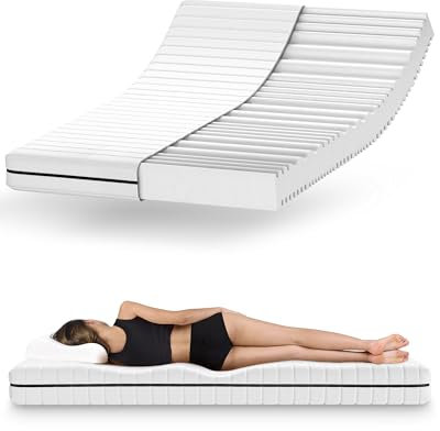 Mister Sandman Matratze, Höhe 18 cm Kaltschaummatratze, Orthopädische 7 Liegezonen Bequeme Rollmatratze für alle Schlafpositionen mit Matratzenbezug Waschbar (140x200, H2/H3)