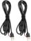 Be In Your Mind 2pcs LED USB 2.0 Connector Male to 2pin Bare Wire Connector Cable 2m 22AWG Power Extension Wire for Light Strip LED Lamp Black