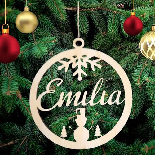 Personalisierte Namen Weihnachtsdeko aus Holz Weihnachtsbaum Deko Weihnachtsdekoration Ornament Weihnachtsbaumschmuck Holz Christbaumschmuck