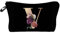 A-Z Personalisierte Initiale Make-up-Tasche,Personalisierte Make-up-Tasche Geschenke für Frauen A-Z Make-up-Tasche Geschenke,Braut-Kosmetiktasche,Schwarz,tragbare Kosmetiktasche (V)