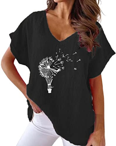 Damen Leinen Tshirt Oversize Elegant Oberteil Fashion All-Match Outfit Bunt Slim Kleidung Mode Bedrucktes Geraffte Oberteile Henry Collar Shirts Sale Angebote Baseball Hemd