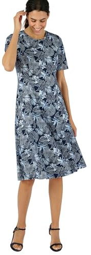Damart - Jersey Dress, Navy Print, 42 inches