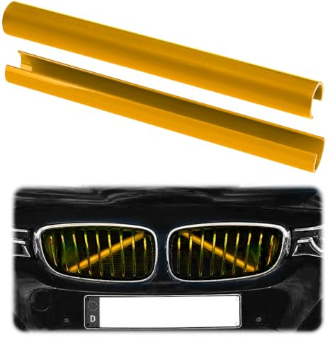 2 x Kühlergrill-Einsatz, Streifen für BMW, Kühlergrill-Verkleidung, kompatibel mit V-Verstrebung
