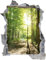 DesFoli Wandtattoo Wald Natur Bäume - verschiedene Rahmentypen DW000190 Farbe Grauer Stein Hochformat, Größe 70 cm x 91 cm