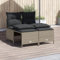 Homgoday 4-TLG. Garten-Sofagarnitur mit Kissen Gartenlounge Gartenmöbel Gartensofa Set Balkonmöbel Loungemöbel Sitzgruppe für Balkon Hellgrau Poly Rattan