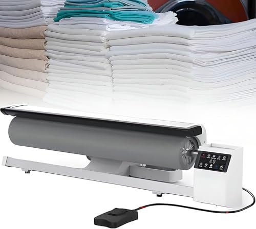 QYOEGSQ Rotary Roller Steam Press Iron,36inch Commercial Roller Ironing Machine with Foot Pedal Control & Continuous Steam,2950W Professional Hotel Linen Iron Machine,for Commercial Home Use