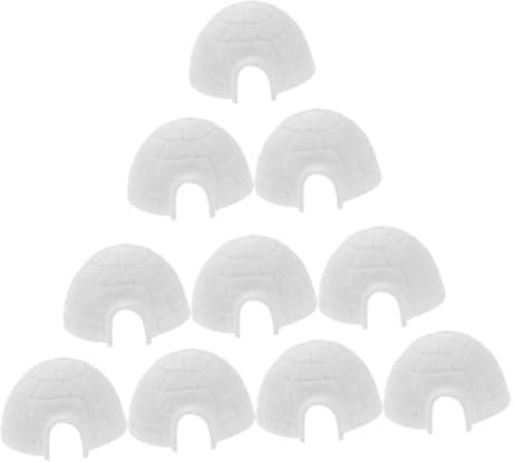 YARNOW 10stücke Iglu-Statue Aus Kunststoff Exquisites Iglu-Modell Dekorative Iglu-Figuren Für Zuhause Stehendes Iglu-Ornament Kognitives Iglu-Handwerk Für Kinderzimmer